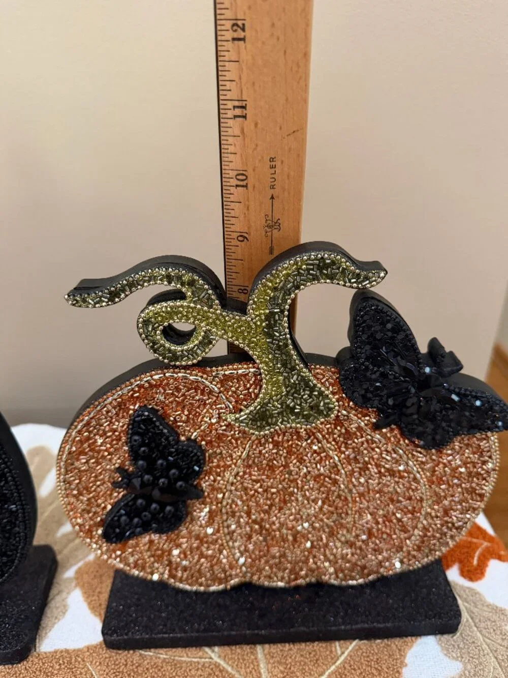HALLOWEEN TABLE DECOR - Sequined/Glittery pumpkins - YOU CHOOSE YOUR DESIGN
